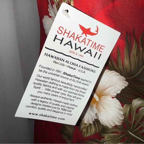Pacific Legends Hawaiian Red and White Dress Size Small - Picture 14 of 15